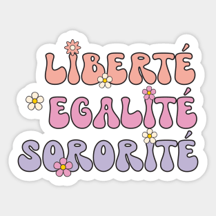 Liberte Egalite Sororite Retro Sticker